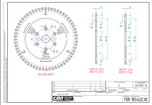 Технический чертеж для сборки для патронов HSK-F63